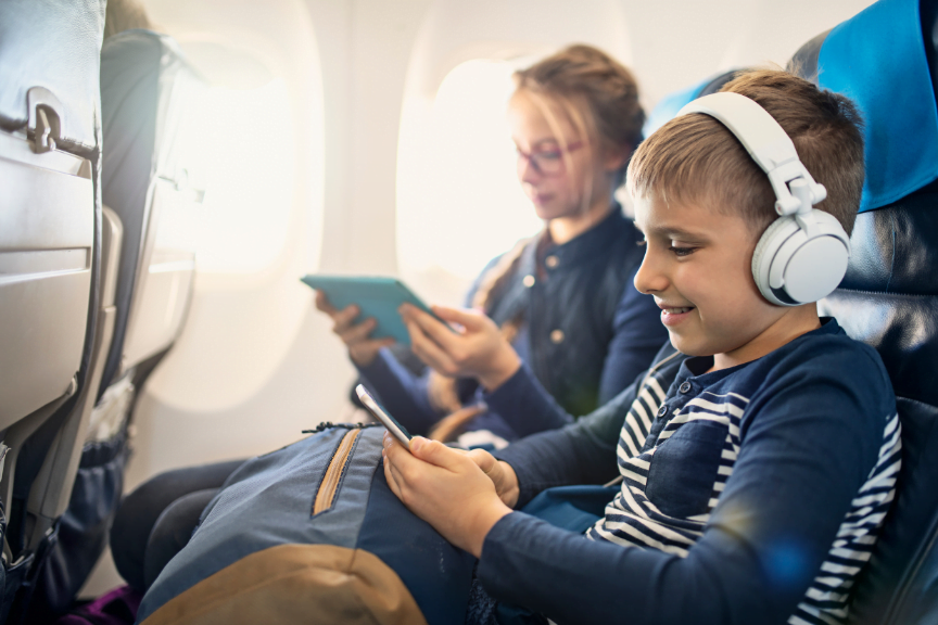 Boy on plane taking last flight alone