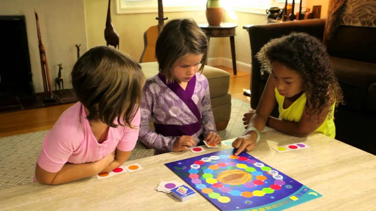Girls of different ages happy started playing game