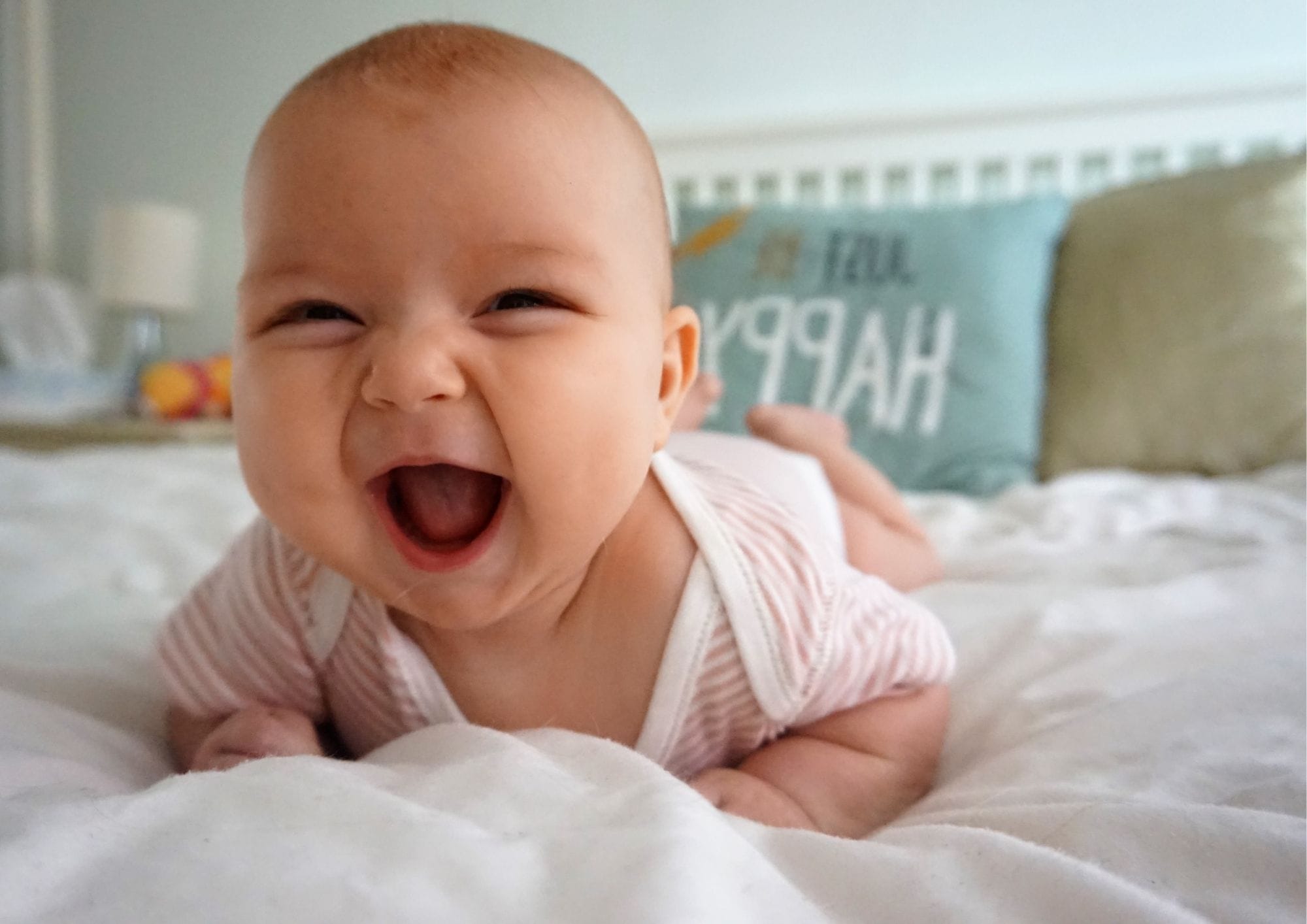 Baby giggling and laughing